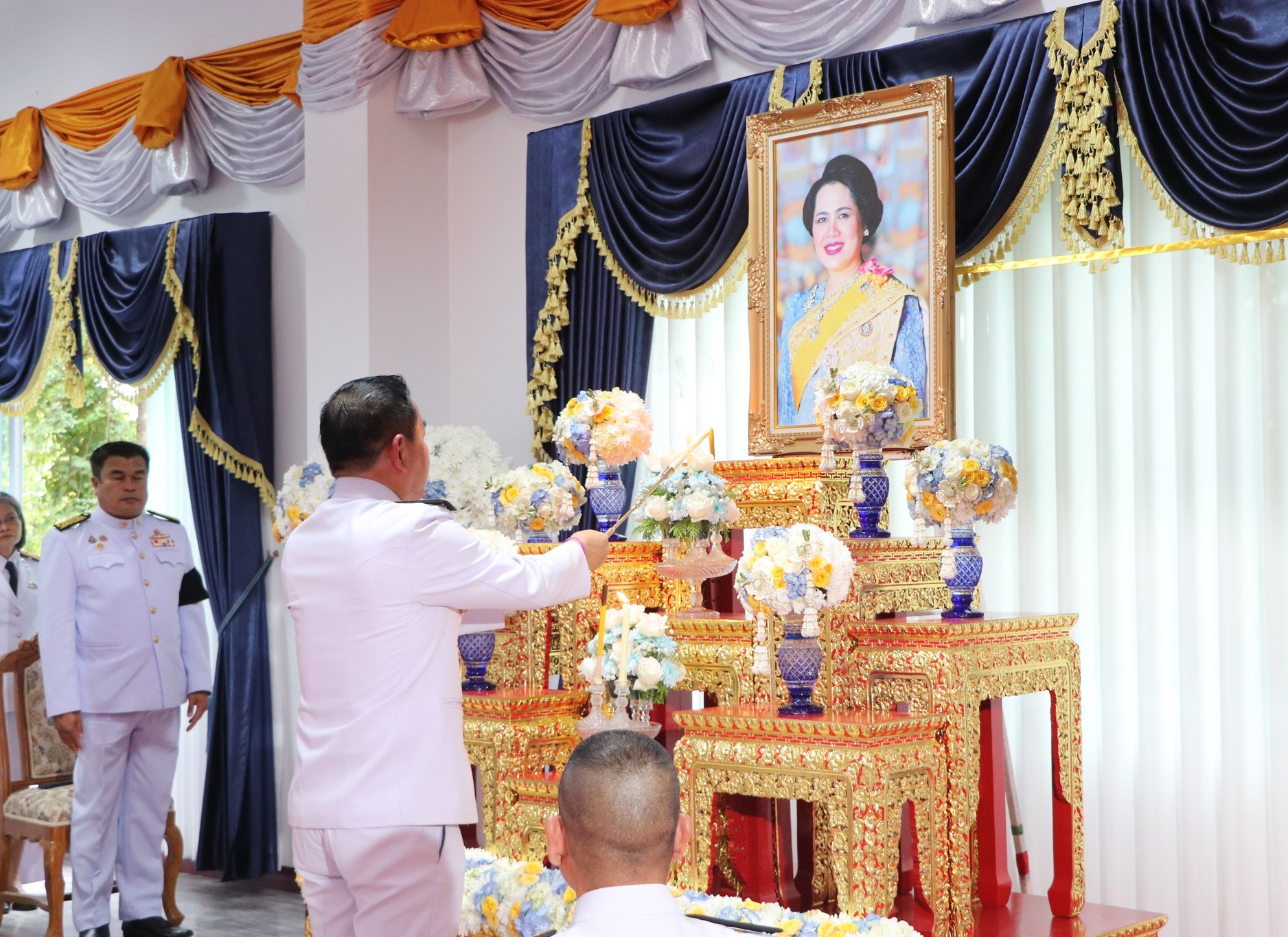 จังหวัดบึงกาฬ จัดพิธีบำเพ็ญกุศลปัญญาสมวาร (50 วัน) ถวายพระราชกุศลแด่สมเด็จพระนางเจ้าสิริกิติ์ พระบรมราชินีนาถ พระบรมราชชนนีพันปีหลวง